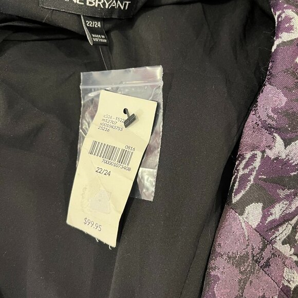 LANE BRYANT Women's Purple Blend One Button Jacket - Size 22/24 - NWT $99.95 - Picture 4 of 4